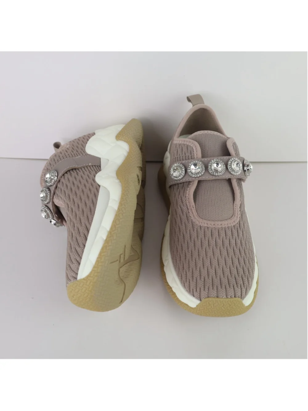 Kurt Geiger London Womens Knit Jewel Sneakers Women - Blush Pink